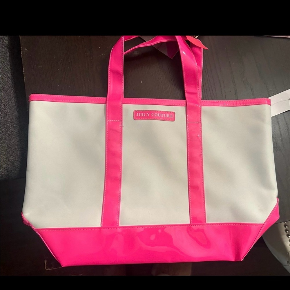 Juicy Couture Pink and White Tote Bag